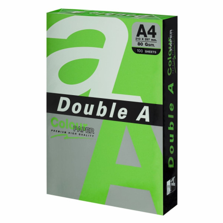 Бумага цветная А4 80 г_м2 зеленая интенсив (Deep Parrot №230) 500л DOUBLE A