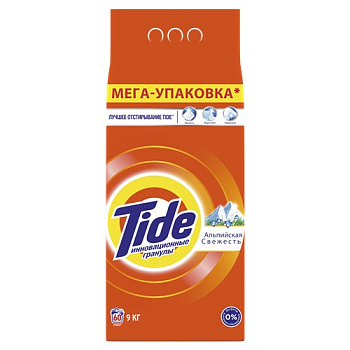 Стиральный порошок-автомат 9кг, TIDE Альпийская свежесть