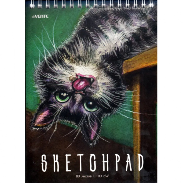 Скетчпад А4 80л deVENTE Duck&Cat, жесткая подложка.jpg2_
