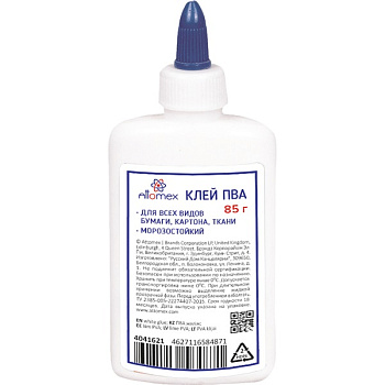 Клей ПВА 85г с дозатором ATTOMEX, морозоустойчивый