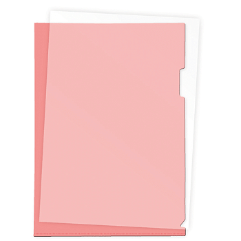 Папка-уголок A4 0,18мм, полупрозрачный плотный пластик deVENTE, красная