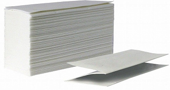 Полотенца бумажные V-сложения, 1-слойные 23*21см 250шт, белые