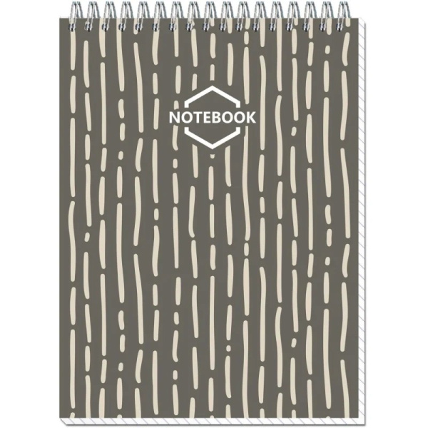 2_Блокнот А5 60л клетка, гребень Стильный Офис, ассорти