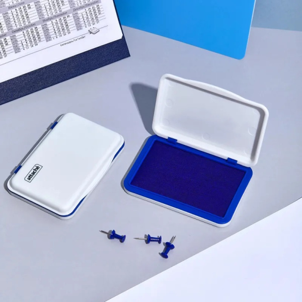 6_Штемпельная подушка 70_103мм Attache, синяя