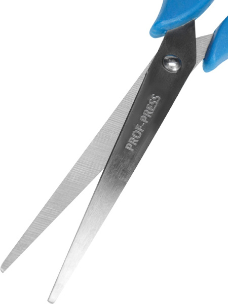 4_Ножницы 21,5см прорезиненные ребристые ручки PROF-PRESS