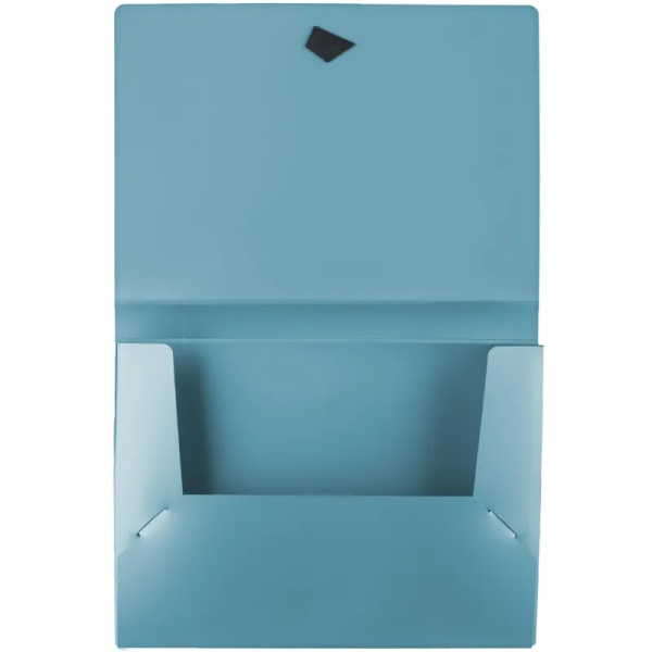 2_Папка-короб на резинках А4, корешок 40мм, пластик 0,8мм Attache Metallics, зеленая