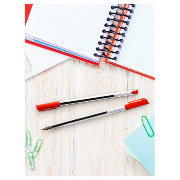 7_Ручка шариковая 0,7мм СТАММ КРАСНАЯ, 800