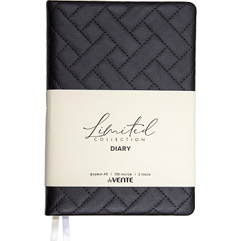 Ежедневник недатированный А5 deVENTE Elizabeth, под кожу, черный 136л