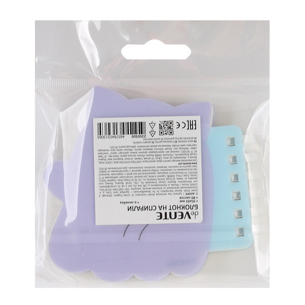 4_Блокнот А7 (95_92мм), 80л, спираль, линия, обложка пластиковая, deVENTE Ghost Meow, фигурный