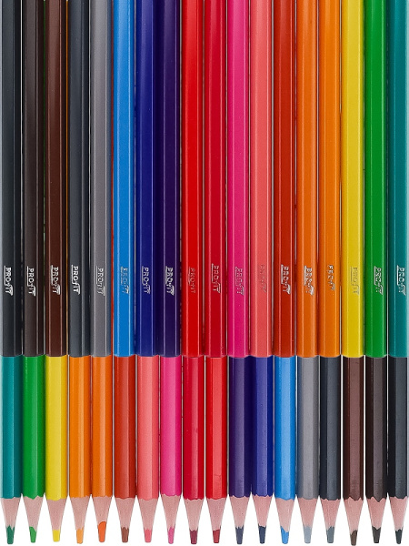 2_Карандаши цветные 18 цветов Profit ШКОЛЬНЫЕ БУДНИ