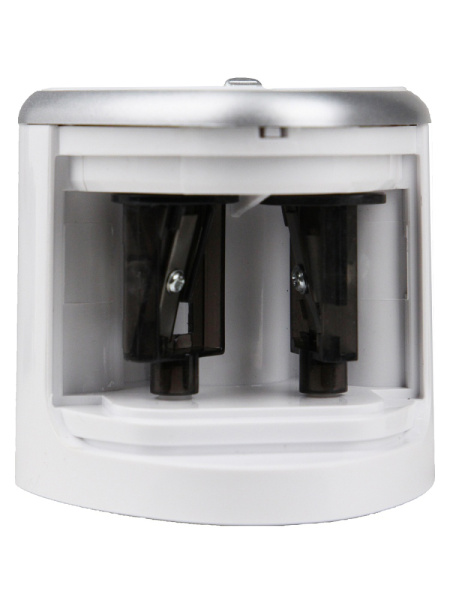 3_Точилка электрическая PROF-PRESS, 2 отверстия, металлический механизм, серебристая