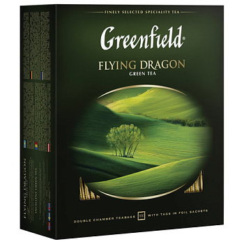 Чай пакетированный GREENFIELD Flying Dragon, зеленый китайский, 100п*2г