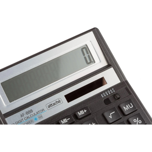 7_Калькулятор 12 разрядов Attache AF-888 204_158_38мм, двойное питание