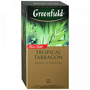 Чай пакетированный GREENFIELD Tropical Tarragon, матча и тархун, 25п*2г