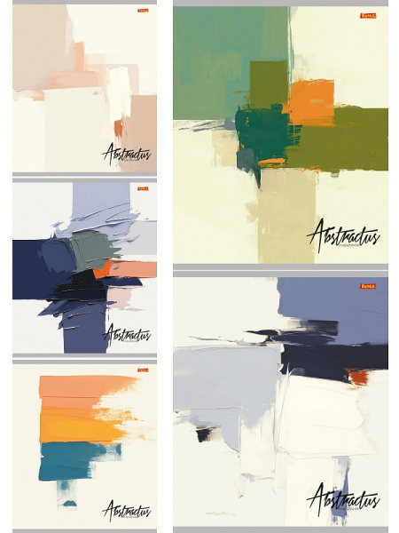 Тетрадь А5 48л клетка, скоба REMIX Красочная абстракция-1, ассорти