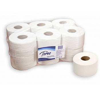 Туалетная бумага для диспенсера 1-слойная, 200м T Эконом+ mini (Система Т2), серо-белая