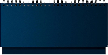 Планинг настольный 2024 LAMARK Velvet, под гладкую кожу, синий, 64л