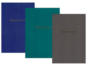 Книга учета А4 192л линия, обложка бумвинил, блок офсетный, ассорти, КУ-562 