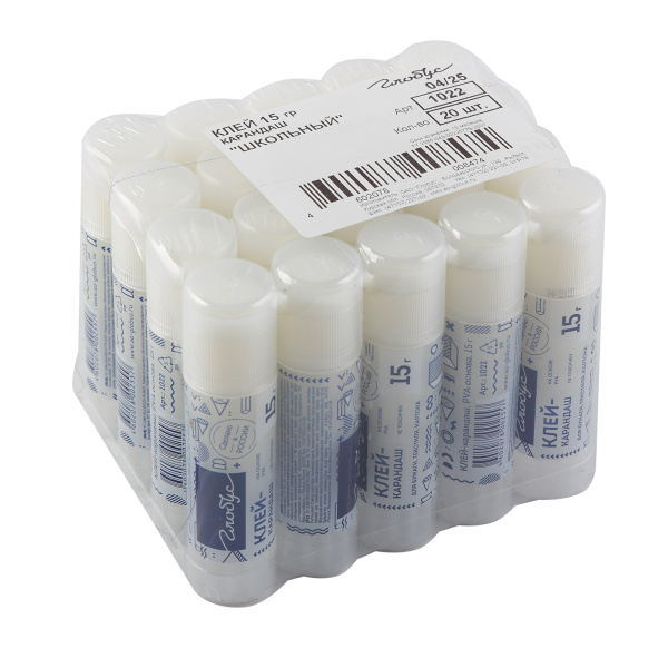 2__Клей-карандаш 15г GLOBUS Школьный, ПВП