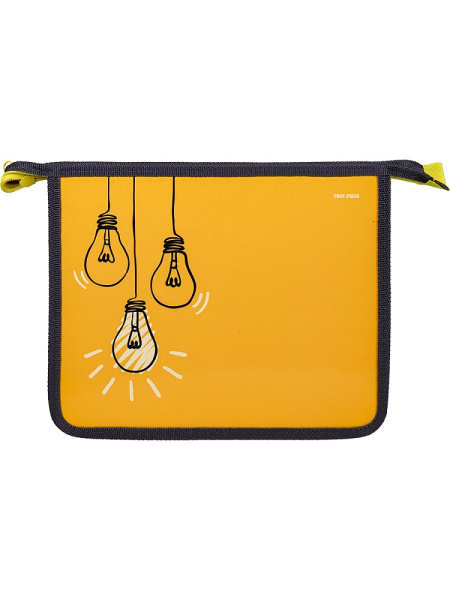 2_Папка на молнии А5 PROF-PRESS Три лампочки, непрозрачная картон+пластик