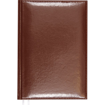 Ежедневник недатированный А5 ATTOMEX Visa, под кожу, термо тиснение, коричневый 136л