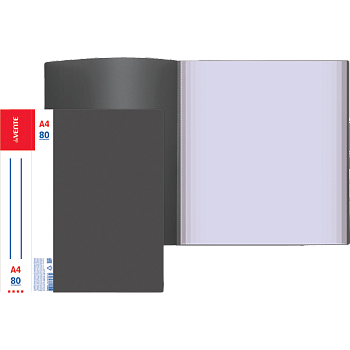 Папка 80 вкладышей deVENTE Daily, пластик 0,8мм, черная