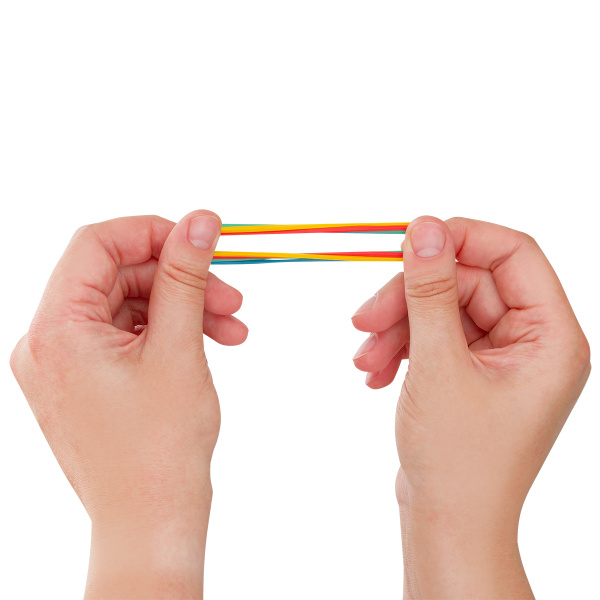 4_Резинки банковские универсальные 100гр OfficeSpace, диаметр 40мм, ассорти