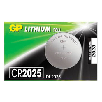 Батарейка (таблетка) CR2025-литиевая GP Lithium, 1шт на блистере