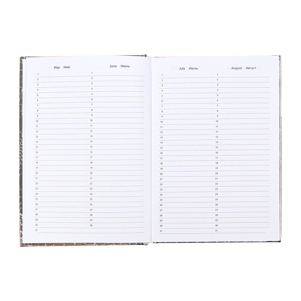 9_Ежедневник недатированный А5 ATTOMEX Arkona, бумвинил, серебристый, 136л