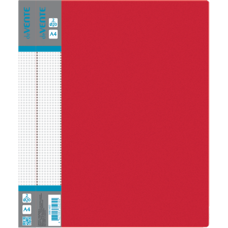 2_Папка на 2 кольцах, корешок 25мм, пластик 0,6мм, deVENTE Daily, красная