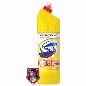 Чистящее средство 1л DOMESTOS Лимонная свежесть, с отбеливающим эффектом, гель