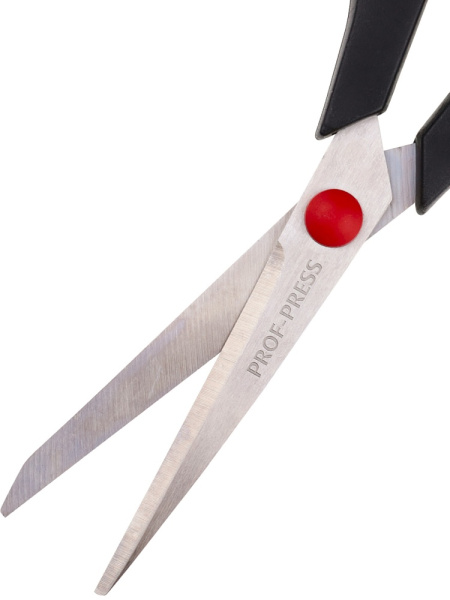 5_Ножницы 21,5см прорезиненные ручки PROF-PRESS, в картонном блистере