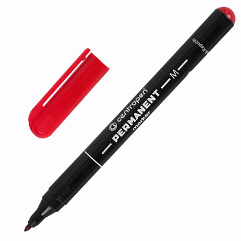 Маркер перманентный CENTROPEN 1-2мм, красный