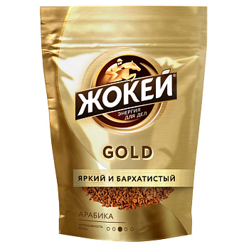 Кофе растворимый 150гр ЖОКЕЙ Gold, сублимированный, в мягкой упаковке
