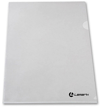 Папка-уголок A4 0,18мм, плотный пластик LAMARK, прозрачная, бесцветная