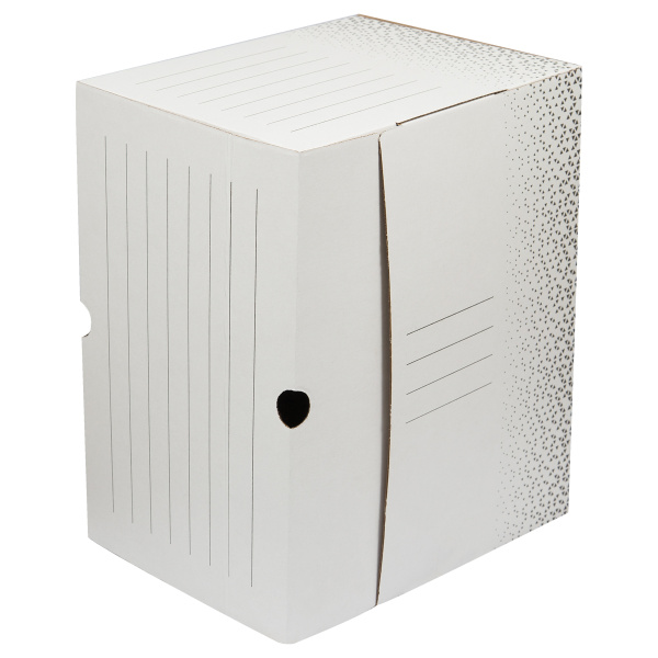 2_Короб архивный А4 200мм, клапан, микрогофрокартон Standart, белый