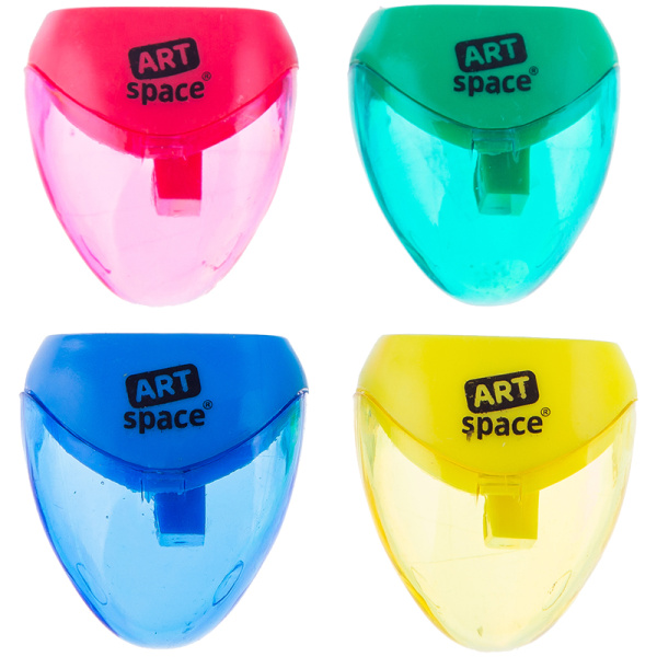 Точилка с контейнером, 1 отверстие ArtSpace, ассорти