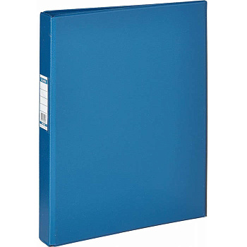 Папка на 4 кольцах, корешок 35мм, картон/ПВХ 1,75мм, Attache Selection, синяя