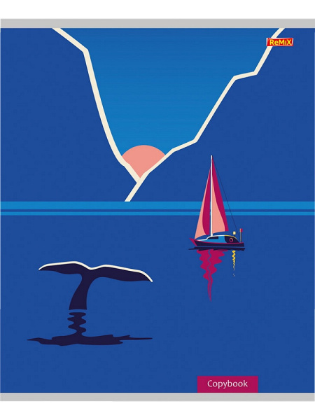 7_Тетрадь А5 48л клетка, скоба REMIX Природный минимализм, ассорти