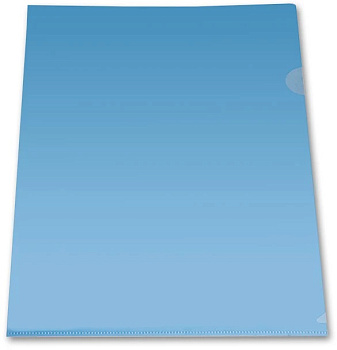 Папка-уголок A4 0,15мм, полупрозрачный пластик DOLCE COSTO, синяя