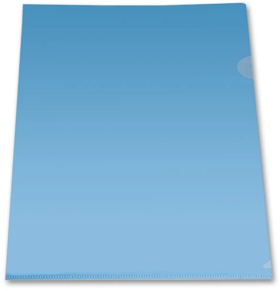 Папка-уголок A4 0,15мм, полупрозрачный пластик DOLCE COSTO, синяя