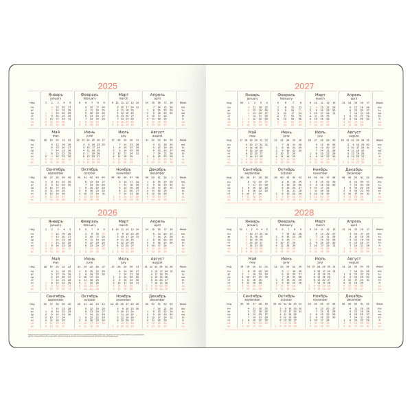 2_Ежедневник 2025 А5 BG Pattern. Beige, под кожу, бежевый 176л