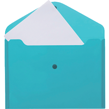 Папка-конверт на кнопке А4 0,18мм deVENTE, непрозрачная, синяя