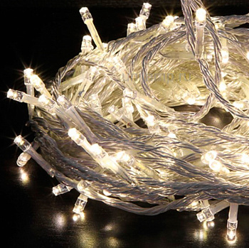 Электрогирлянда-нить комнатная, 9м, 100 LED, белая