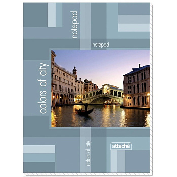 Блокнот А5 60л клетка, склейка Attache Пейзаж