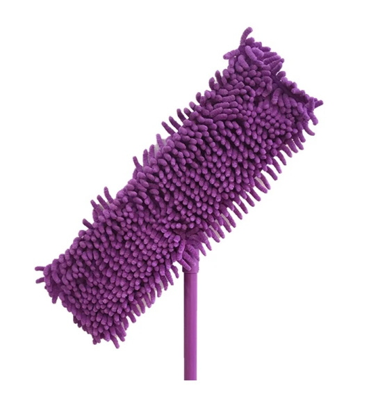 3_Швабра с насадкой из микрофибры, телескопическая ручка 130см, рабочая часть 42см УМНИЧКА, фиолетовая