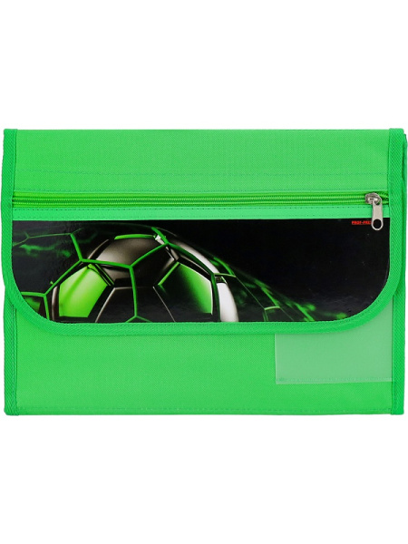 Папка на липучке для труда А4 PROF-PRESS Зеленый мяч, ткань