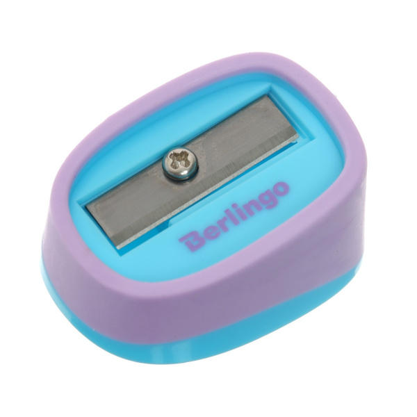 7_Точилка с контейнером, 1 отверствия Berlingo Haze, металическая, ассорти