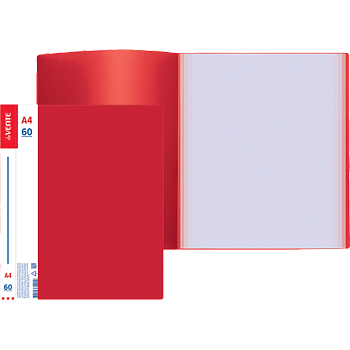 Папка 60 вкладышей deVENTE Daily, пластик 0,6мм, красная