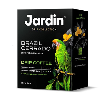 Кофе молотый в дрип-пакетах JARDIN Brazil Cerrado, 6 порций по 10г